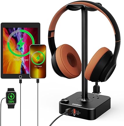 gaming headphone stand with usb